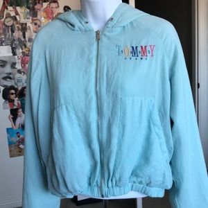 baby blue tommy hillfiger zip up